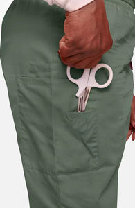 Tenues d'infirmière personnalisées OEM pour femmes grandes tailles, en rayonne tissée, confortables, respirantes, de qualité hospitalière, avec élasticité - Product Image 6