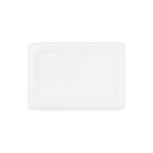 Modern White Rectangle Bath <b>Mat</b> Cotton Non-Slip Woven Home Rug Medium Thickness Machine Washable - Product Image 3