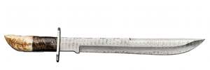 Handcrafted Patterned Steel Long-Profile <b>Craft</b> <b>Tool</b> Stag & Wood Handle Executive Display Piece - Product Image 3