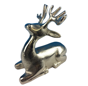 Sculpture de renne en aluminium sur mesure en gros, ornement artisanal de luxe en métal, renne debout pour salon et décoration de Noël - Product Image 1