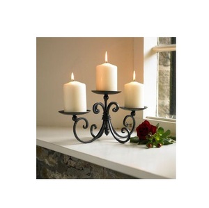 Vintage Iron <b>Candle</b> <b>Lantern</b> <b>Holder</b> with Strong Metal Stand for Dining Tables Holiday Ceremonies Festival Evening Events - Product Image 2