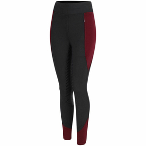 Leggings de equitación de cintura alta para mujer, transpirables, de punto, con licra, nailon, patchwork y bloques de color. - Product Image 2
