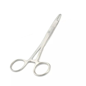 Pinzas quirúrgicas curvas de acero inoxidable con mecanismo de trinquete, hemostato médico reutilizable para el manejo controlado de tejidos - Product Image 5