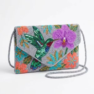 Luxury Bohemian Fashion Beadwork Envelope <b>Clutch</b> <b>Bag</b> Single Strap Polyester Wholesale <b>Bridal</b> Embroidery Shoulder Purse Custom - Product Image 3