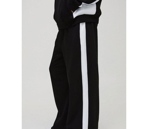 Side Striped Baggy Pant Flares Stack Loose Running Joggers baggy Sweat Elastane Pants Breathable Fabric Sweatpants Baggy <b>Trouser</b> - Product Image 3