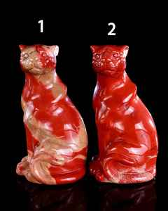 Escultura de Leopardo Tallada a Mano en Jaspe Rojo, 3 Pulgadas, Figura de Animal en Piedra Natural, Decoración para el Hogar, Regalo Único para Coleccionistas - Product Image 4