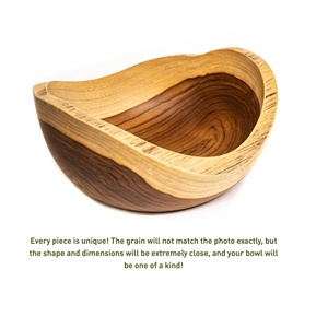 Juego de cuencos de masa de madera de calidad pura 100%, diseño Vintage Natural para el hogar, Hotel, restaurante, utensilios de cocina, producto artesanal de gran venta - Product Image 3