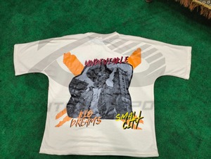 Unisex 100% Cotton T-Shirt Regular Fit Heavyweight Silk Screen Printed Solid Pattern High Quality <b>Men</b> - Product Image 2