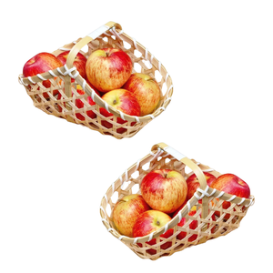 Panier-cadeau artisanal en paille de bambou, durable, élégant et naturel, emballage écologique pour cadeaux, design tissé naturel - Product Image 1