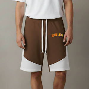 Men's Brown White Solid Sustainable Breathable Quick Dry Board <b>Shorts</b> with Patchwork Front Logo Elastic Waist Casual Sport - Product Image 4