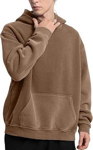 Sweat à capuche délavé pour homme, style vintage, avec poche kangourou, coupe décontractée, streetwear décontracté - Product Image 3