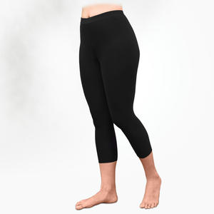 Women's High Waist Pants Solid <b>Pattern</b> Sports Workout Capri Push-up & Tummy Control Gym Capri Elastic Waist Yoga <b>Leggings</b> - Product Image 3