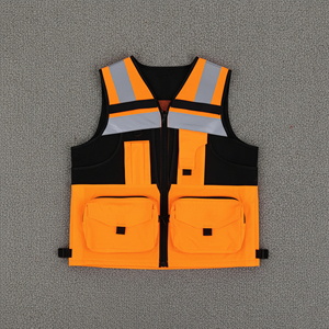 เสื้อกั๊กนิรภัยสะท้อนแสงแบบตาข่าย LED กันน้ำ มาตรฐาน ANSI Class 2 สำหรับผู้ชาย งานอุตสาหกรรม ก่อสร้าง รับผลิตตามสั่ง ขายส่ง OEM พร้อมสกรีนโลโก้ - Product Image 4
