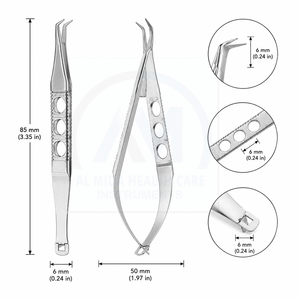 AL MIDA HEALTH CARE INSTRUMENTS Ciseaux chirurgicaux ophtalmiques Instruments de précision pour la chirurgie oculaire Outils médicaux en acier inoxydable - Product Image 5