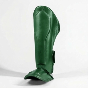 HAMSUB INDUSTRY <b>Green</b> PU Leather Shin Guard <b>Lace</b> Closure Carbon Steel Frame Foldable Design for Universal Professional - Product Image 3