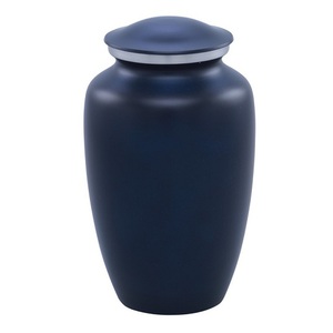 Urnas funerarias de aluminio para adultos con acabado en azul, amarillo y blanco, urnas metálicas para cenizas humanas, urnas conmemorativas para cremación. - Product Image 2