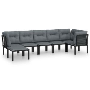 Ensemble de salon de jardin noir et gris foncé - Product Image 2