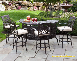 High Quality Wrought Iron Outdoor Dining <b>Table</b> Chair Set Garden Patio <b>Balcony</b> Furniture Elegant Durable Modern Style - Product Image 4