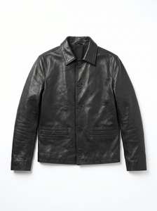 Soldes d'hiver : Blouson en cuir noir pour homme, col rabattable, imperméable, écologique, coupe-vent, décontracté, toutes saisons - Product Image 3