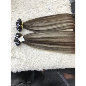 Vente chaude cheveux de trame raides naturels, cheveux de couleur piano, grand stock de cheveux vierges de qualité supérieure 100% cheveux vierges - Product Image 2