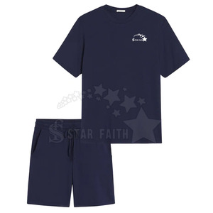 Ensemble court pour homme, décontracté, confortable, respirant, été, 100% coton, à porter tous les jours - Product Image 2
