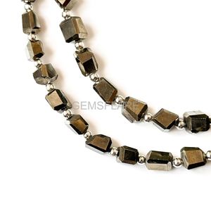 Piedras Preciosas de Pirita Dorada Facetadas, Cuentas Sueltas de Pirita en Forma de Pepitas, Cuentas de Cristal de 5x7-6x8MM para Fabricación de Joyería al por Mayor - Product Image 2