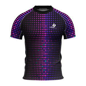 Camiseta de Compresión de Manga Corta con Estampado Personalizado, Ropa Deportiva Transpirable y Elástica para Entrenamiento en Gimnasio y Entrenamiento en Equipo - Product Image 5
