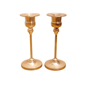 Vente en gros de chandeliers vintage en laiton à base de pétales, supports de bougies en métal antique pour une décoration élégante de centre de table de mariage - Product Image 4