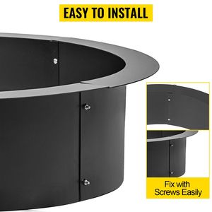 42-Inch Outer & 36-Inch Inner Diameter Fire Pit <b>Ring</b> 3.0mm <b>Thick</b> Solid Steel Insert Heavy Duty DIY Liner for Camp Fire Pits - Product Image 5