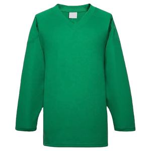 Design personnalisé vert blanc maillot de hockey sur glace impression numérique adultes unisexe vêtements de sport respirant séchage rapide entraînement de compétition - Product Image 3