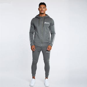 ชุดกีฬาผู้ชายแฟชั่นขายส่ง ชุดลำลองออกกำลังกาย ชุดวิ่ง 2 ชิ้น - Product Image 4