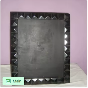 Cadre photo en corne noire artisanale de luxe, élégant, moderne, géométrique, décoratif, pour table haut de gamme. - Product Image 2