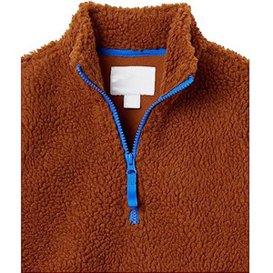 Sweat à capuche d'hiver pour hommes et garçons, personnalisable, vierge pour broderie, 500 GSM, épais, en polaire Sherpa à poils longs - Product Image 4