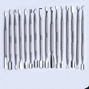 Pousse-cuticules double face en acier inoxydable, nettoyeur d'ongles, outil de précision durable pour manucure, pédicure et nail art - Product Image 5