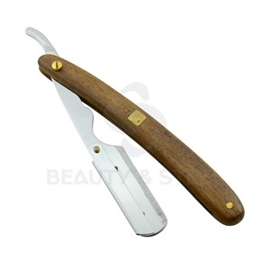 Authentic Natural Wood Shaving Shavette Matte Black Straight <b>Razor</b> Holder Durable Men Grooming Tool for Hair Salons - Product Image 5