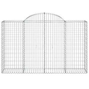 Ensemble de 6 grands paniers gabions en fer galvanisé argenté, ornements de jardin - Product Image 4