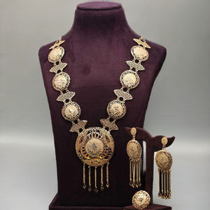 Juego de Collares Largos de Latón Chapado en Oro de 14K, 18K y 24K al por Mayor, Collares de Moda, Juego de Joyería Tradicional para Bodas, Joyería de Moda - Product Image 3