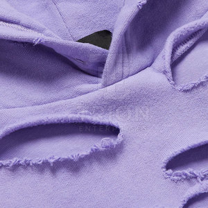 Sweats à capuche déchirés élégants pour hommes, coupe ample, pour usage extérieur - Product Image 6
