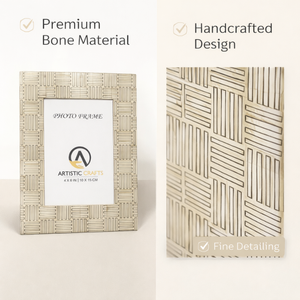 Handcrafted Bone Inlay Picture <b>Frame</b> <b>4x6</b> Inch | Premium Carved Design Photo <b>Frame</b> for Tabletop,Office Desk & Decorative Display - Product Image 4