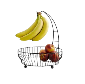 Classic Design Metal Wire <b>Storage</b> <b>Basket</b> Circle Shape With Handle Simple Style Multi-Purpose Neatening Organizer - Product Image 3