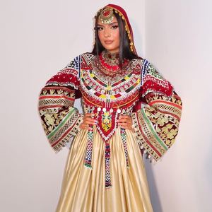 Traditional Handmade Modern Lace Afghani Women's Wedding Dresses High Quality Best <b>Material</b> Vintage Knee-Length A-Line - Product Image 4
