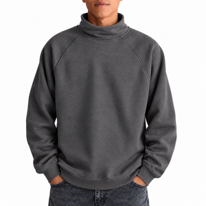 Sudadera de Cuello Alto para Hombre, Estilo Casual, Manga Larga, Ropa para Proveedores Mayoristas - Product Image 1