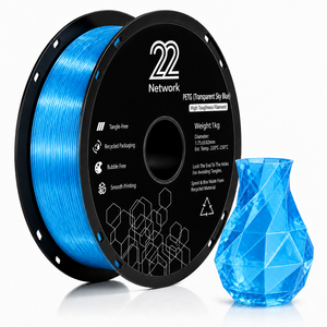 เส้นพลาสติก PETG สีฟ้าใส ขนาด 1.75 มม. น้ำหนัก 1 กก. สำหรับเครื่องพิมพ์ 3 มิติ ความทนทานสูง ขายส่งจำนวนมาก - Product Image 1