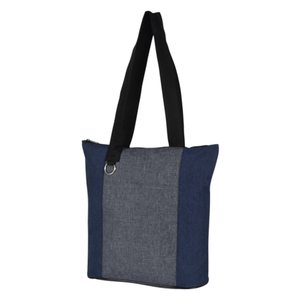 Heathered Burgundy Canvas <b>Tote</b> Zipper Top Medium Black Webbing Strap <b>Travel</b> Blank Custom Logo Print Wholesale Bulk Shopping - Product Image 3