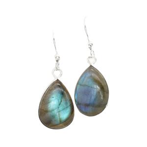 2024 tendance Design classique 925 boucles d'oreilles en argent Sterling faites à la main meilleurs bijoux de mode en Labradorite naturelle - Product Image 1