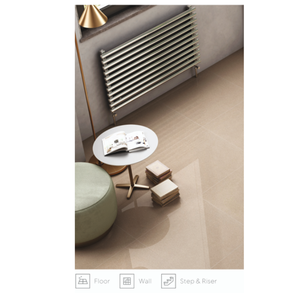 กระเบื้องพอร์ซเลนแบบเต็มแผ่น ผิวปั๊มลาย ขนาด 600x1200 และ 600x600  ผิวด้าน กันลื่น สำหรับปูพื้นที่อยู่อาศัยและพื้นที่เชิงพาณิชย์ - Product Image 2