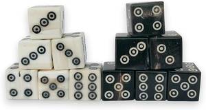 Hand Crafted 6 Sides Viking/Medieval Betting Bone and Horn <b>Dice</b> <b>Set</b> of 12 Pcs - 9/16 Inch (14-15 mm) Thick - Product Image 4