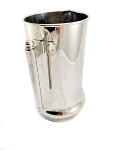 Jarra de agua de acero inoxidable martillado de lujo con tapa, elegante jarra metálica para servir bebidas, ideal para mesa de comedor, hostelería y catering. - Product Image 4
