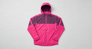 Veste à capuche pour homme, rouge marine, couleur contrastée, manches longues, fermeture éclair, imperméable, polyester, coupe classique, toutes saisons - Product Image 3