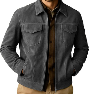 Premium unisex <b>Suede</b> Leather <b>Jacket</b> Luxury Soft Touch Casual Winter Fashion Coat for Streetwear & Everyday Wear man and woman - Product Image 3